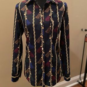 Jude Connally tassel design button down blouse.